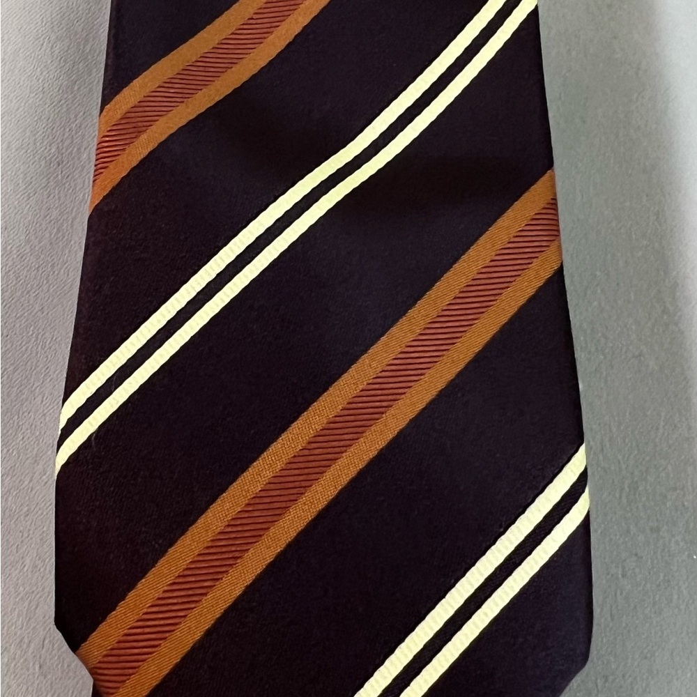 Alexander Julian Colours Mens Formal Neck Tie Striped Brown